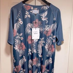 siksilk hazy daze curved hem tee